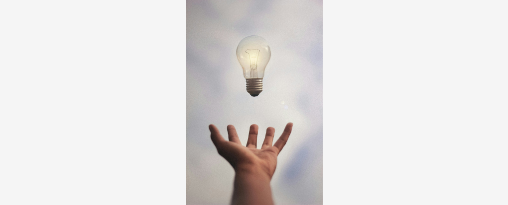 lightbulb and hand